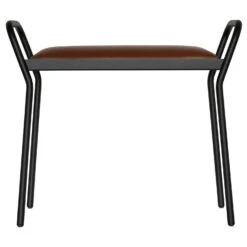Maze Anyone Stool, Black/Vintage Cognac