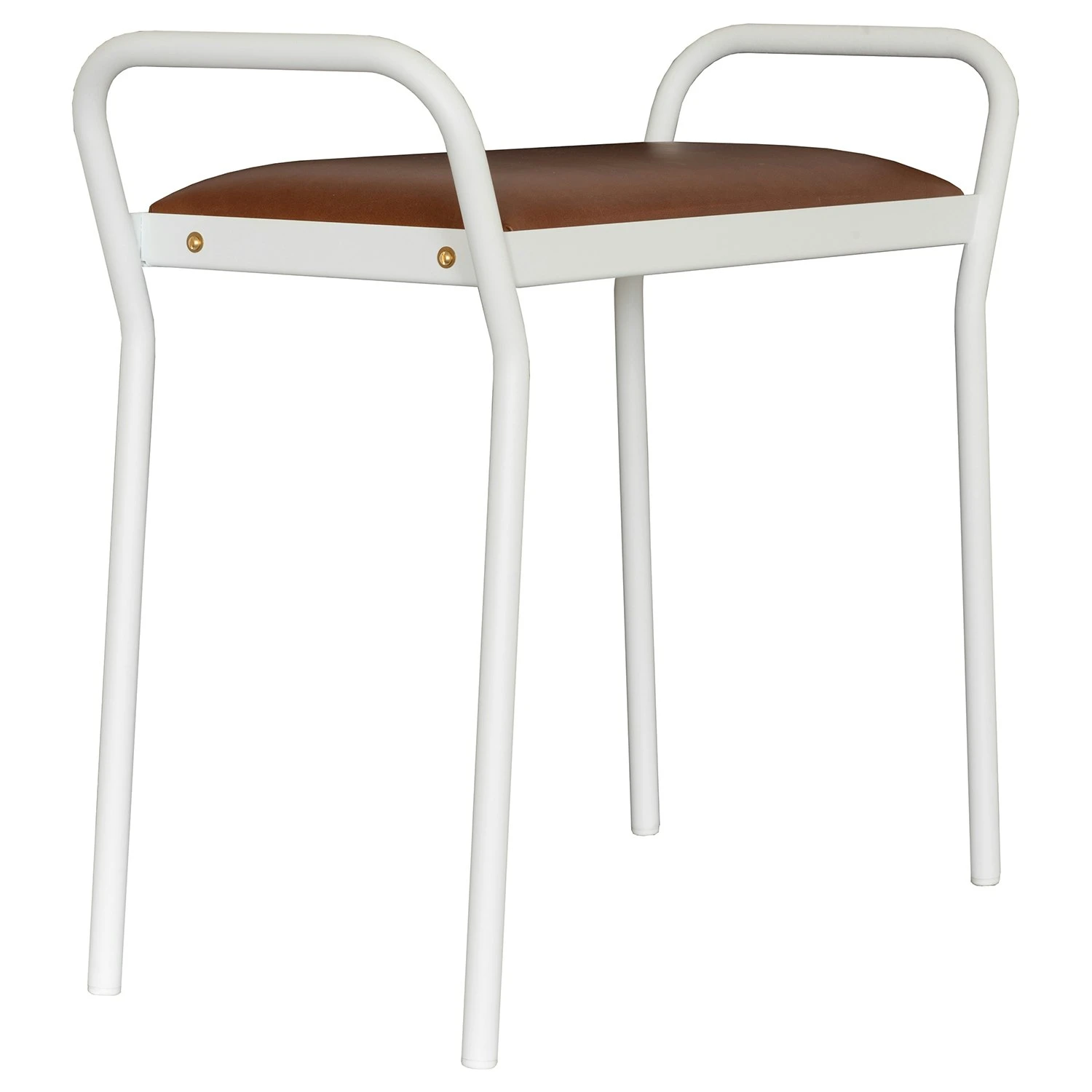 Maze Anyone Stool, White/Vintage Cognac 4 Maze Anyone Stool, White/Vintage Cognac - Afbeelding 2