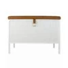 Maze Frank Opbergbank, Wit/Bruin -Meubelwinkel maze frank storage bench 5