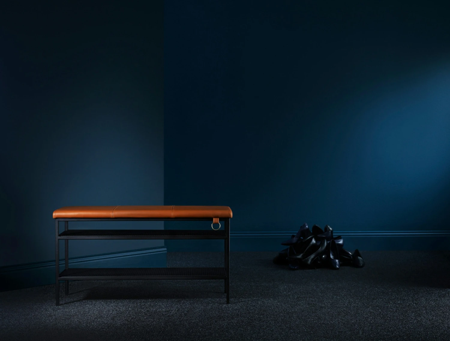 Maze Nancy Bankje, Zwart/Cognac 7 Maze Nancy Bankje, Zwart/Cognac - Afbeelding 5