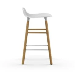 Normann Copenhagen Form Barkruk Eiken Onderstel, 65 Cm, Grijs -Meubelwinkel normann copenhagen form bar stool oak base 50