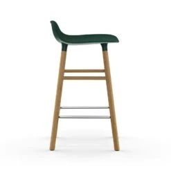 Normann Copenhagen Form Barkruk Eiken Onderstel, 65 Cm, Grijs -Meubelwinkel normann copenhagen form bar stool oak base 60