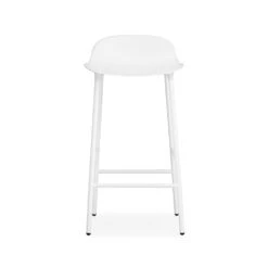 Normann Copenhagen Form Barkruk Stalen Onderstel, 65 Cm, Wit