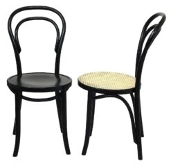 No 14 Café Stoel, Zwart/Fineer Zitvlak -Meubelwinkel paged no 14 cafe chair black 12