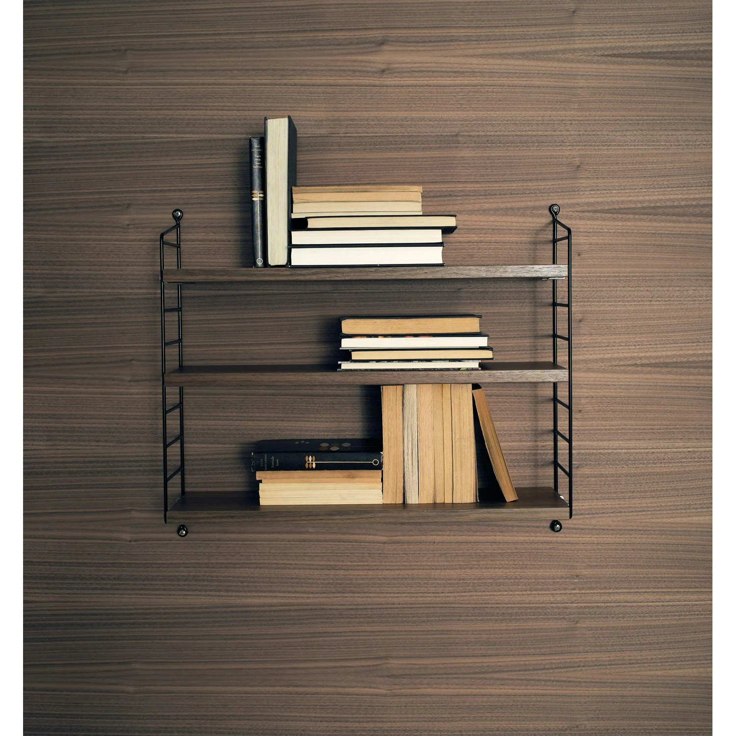 String Pocket Schap, Walnoot / Zwart 4 String Pocket Schap, Walnoot / Zwart - Afbeelding 2