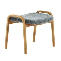 Swedese Lamino Stool Sheepskin/Oak, Scandinavian Grey