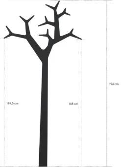 Swedese Tree Wall Kapstok 194 Cm, Zwart 11 Swedese Tree Wall Kapstok 194 Cm, Zwart -Meubelwinkel swedese tree wall coat hanger 194 cm 15 1