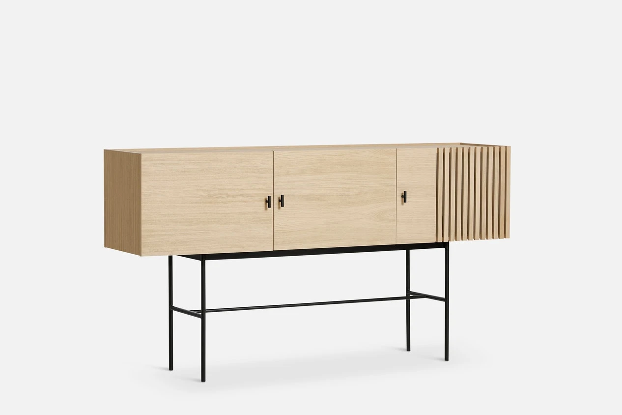 Woud ARRAY Dressoir 180 Cm, Wit Gepigmenteerd Eiken 4 Woud ARRAY Dressoir 180 Cm, Wit Gepigmenteerd Eiken - Afbeelding 2